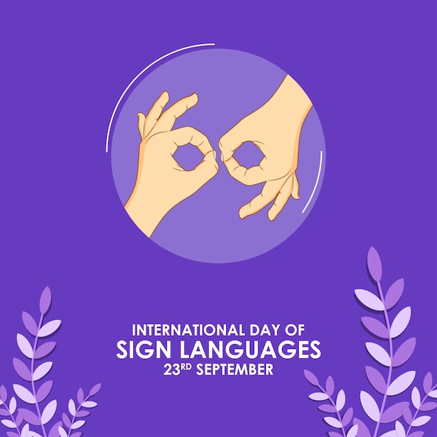 Vector illustration for International Day of Sign Languages