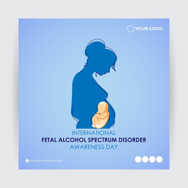 국제 FASD 인식의 날을 위한 벡터 일러스트 레이 션