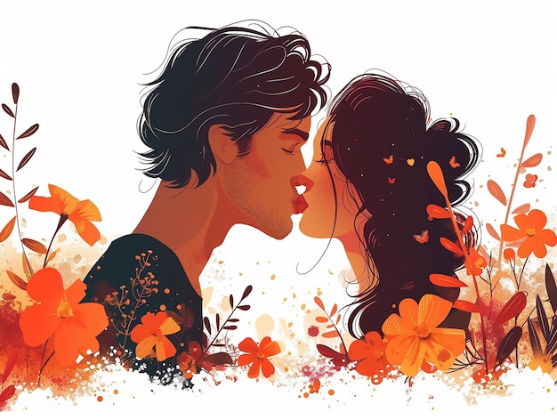 Vector Illustration international happy kissing day