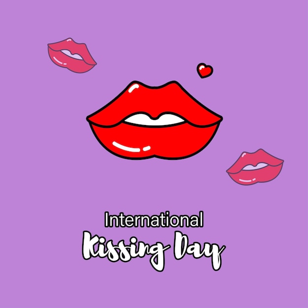 Vector illustration for International Kissing Day