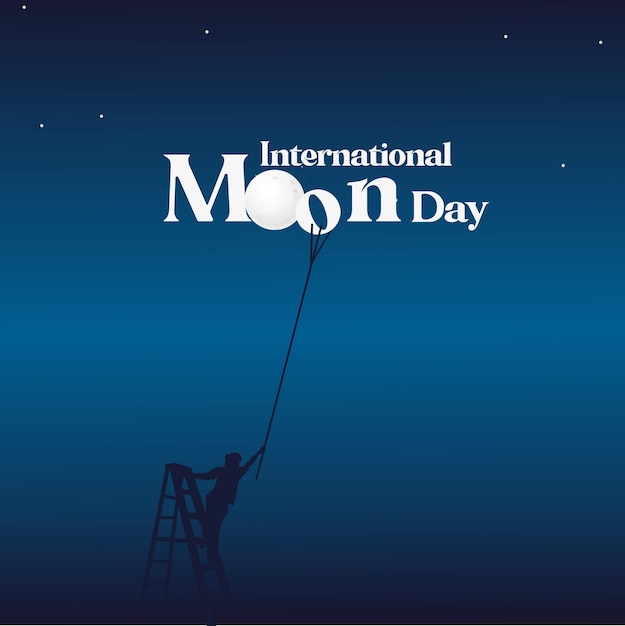 Premium Vector Vector illustration of international moon day