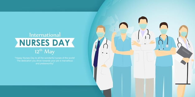 Vector illustration of International Nurses Day 12 May