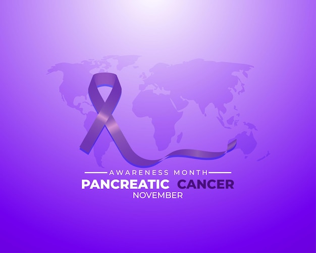 Vector illustration for international pancreatic cancer awareness moth -November