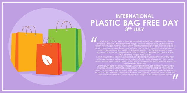 Vector illustration for International Plastic Bag Free Day