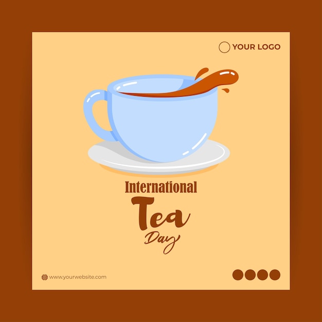 Векторная иллюстрация Международного дня чая 21 мая