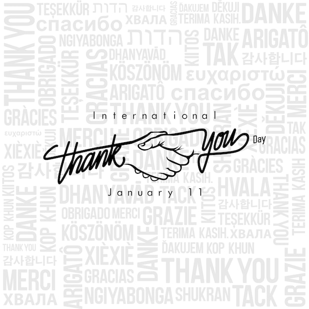 Vector illustration of international thank you day