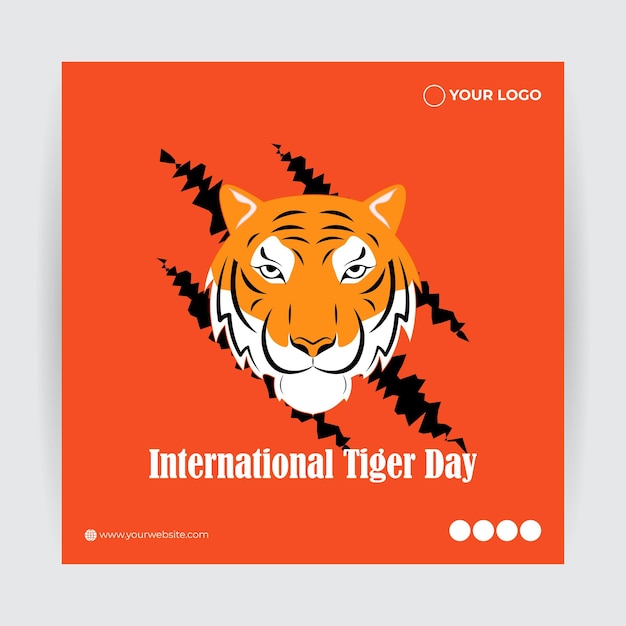 Vector vector illustration for international tiger day