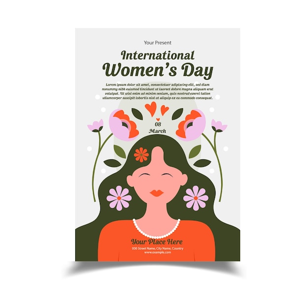 Vector Illustration of International Women's Day Flyer