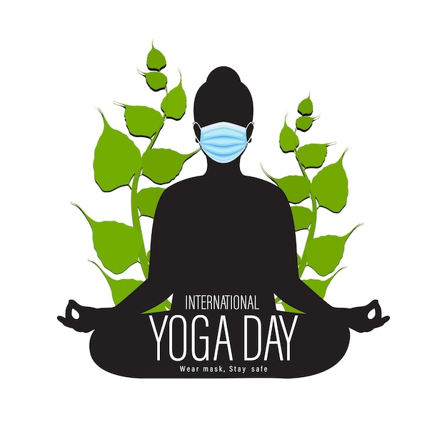 Vector illustration of international yoga day concept banner