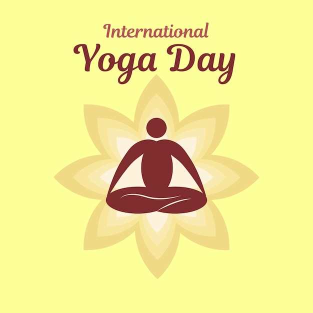 Vector vector illustration of international yoga day