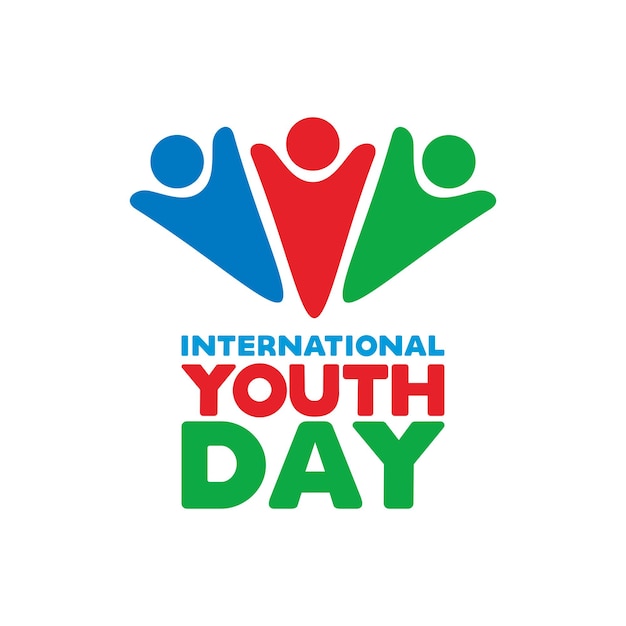 vector illustration of international youth day 12th august design template