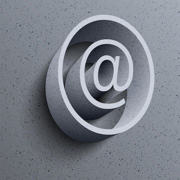 Vector illustration of the Internet letter symbol located inside the ring on the background