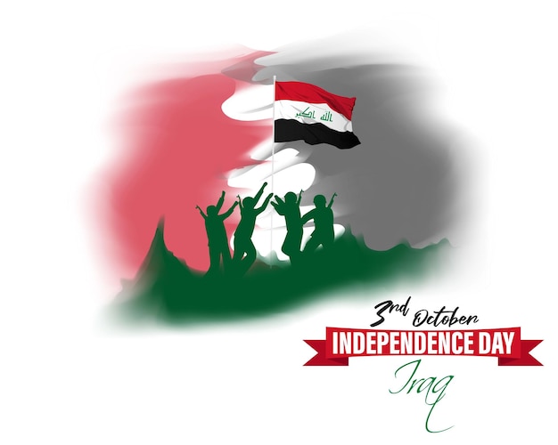 Vector illustration for Iraq independence day-3 October