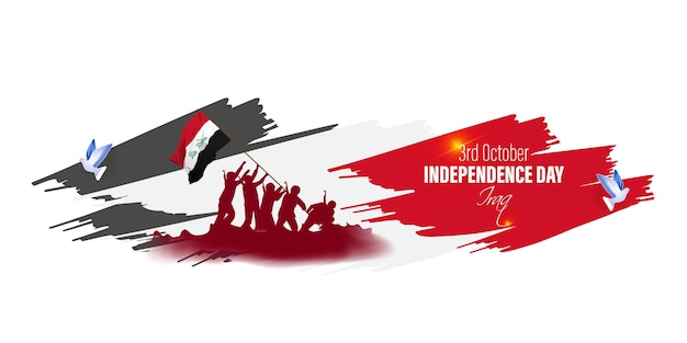 Vector illustration for Iraq independence day-3 October