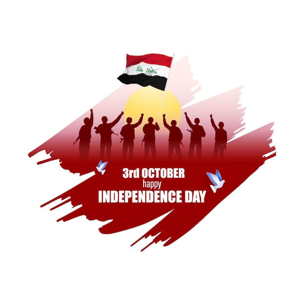 Vector vector illustration for iraq independence day-3 october