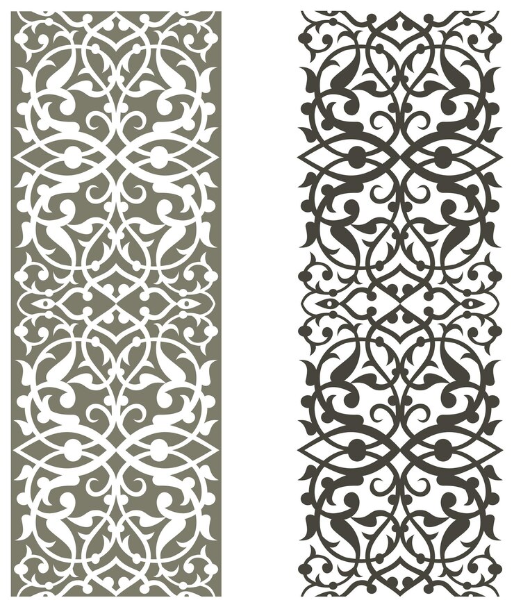 Vector illustration Islamic decorative frame border graphic design pattern suitable for calligraphy