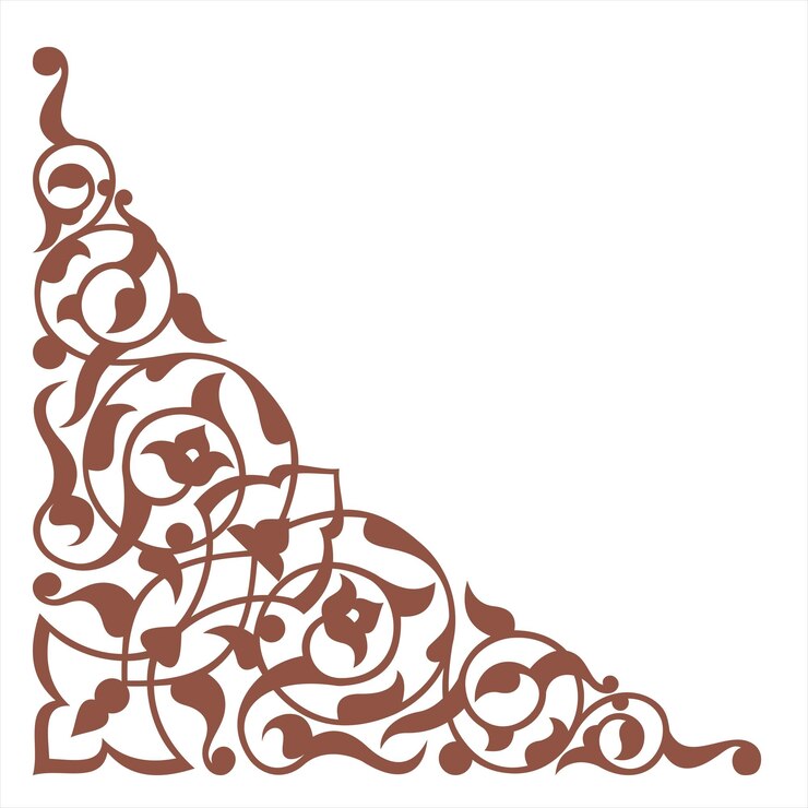 Vector illustration for Islamic frame border on corner of Arabic ornament frame
