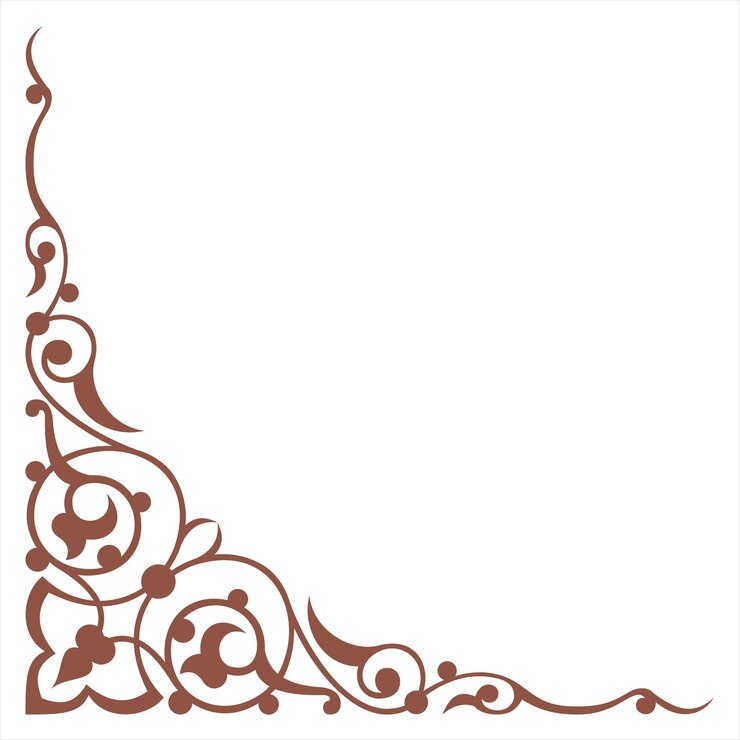 Vector illustration of Islamic frame corner border template Arabic ornament