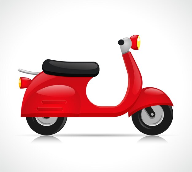 Vector illustration of isolated vintage motorcycle design