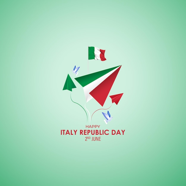 6월 2일 이탈리아 공화국의 날을 위한 벡터 일러스트레이션