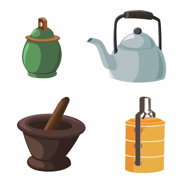 Vector vector illustration of items in the house