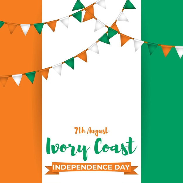 Vector illustration for ivory coast independence day