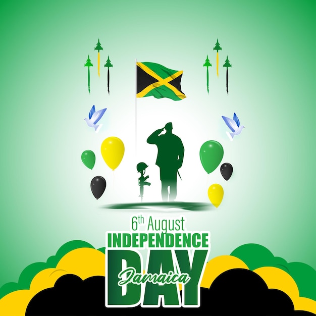 Векторная иллюстрация ко Дню независимости Ямайки