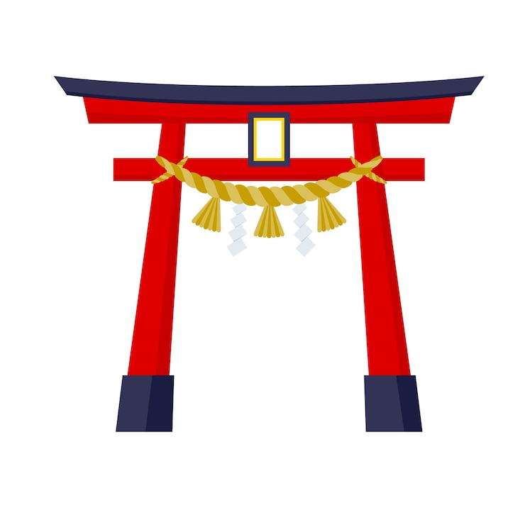 Vector 日本の新年物体トリイのベクトルイラスト