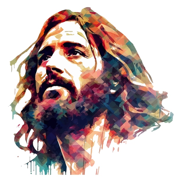 Vector vector illustration of jesus christ