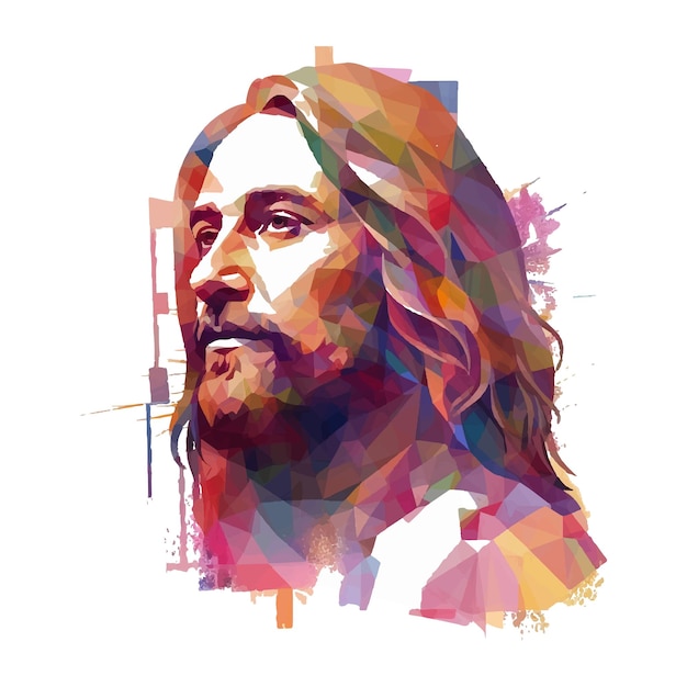 Vector vector illustration of jesus christ