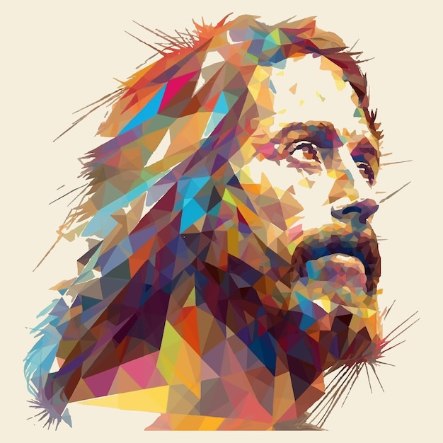 Vector vector illustration of jesus christ