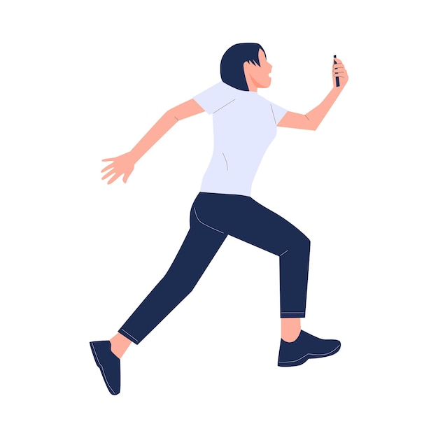 vector illustration of a jumping person character