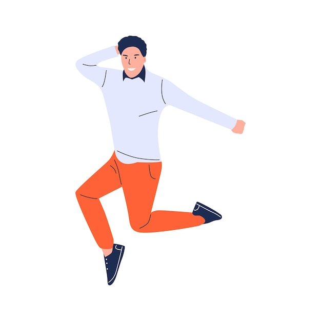 vector illustration of a jumping person