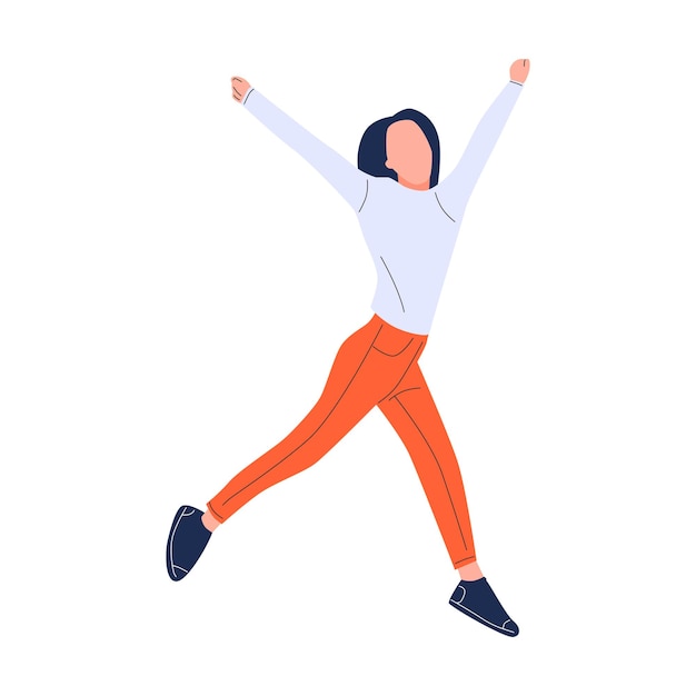 Vector illustration of a jumping person