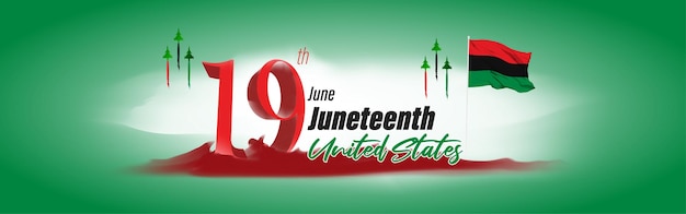 Juneteenth 자유의 날을 위한 벡터 일러스트 레이 션