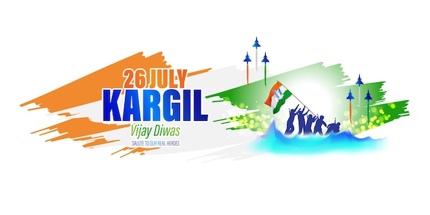 Illustrazione vettoriale per banner kargil vijay diwas