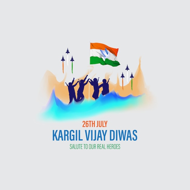 Vector illustration for Kargil Vijay Diwas banner