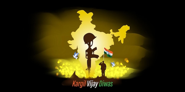 Vector illustration for kargil vijay diwas