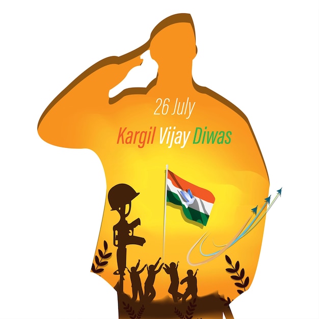 Vector illustration for Kargil Vijay Diwas