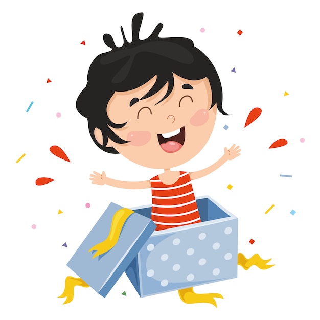 아이 선물 상자의 벡터 일러스트 레이 션