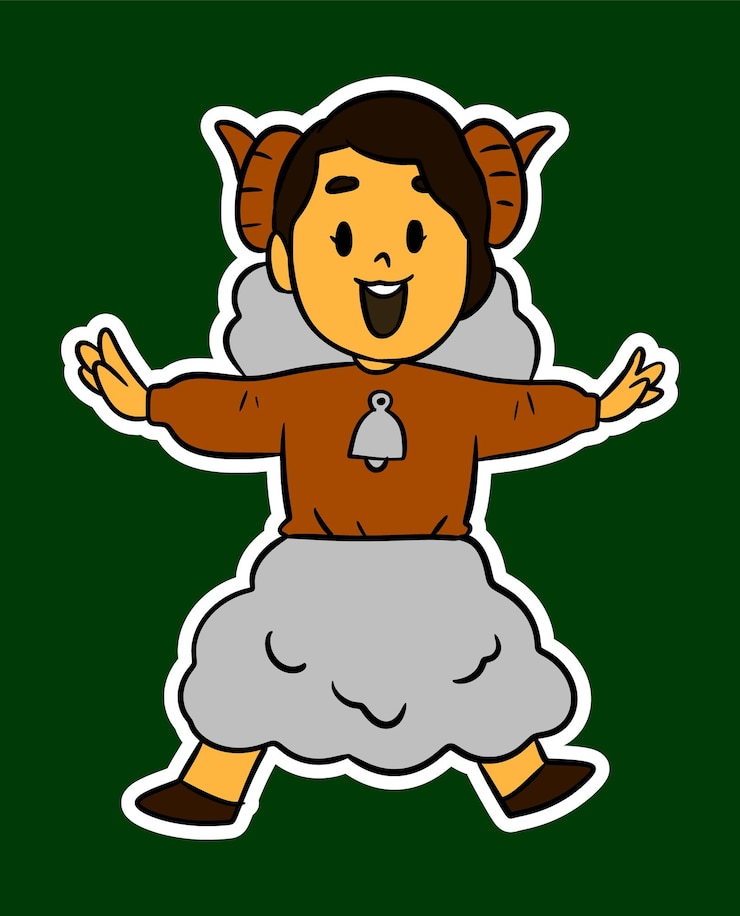 वेक्टर vector illustration of a kid wearing a chinese zodiac costume