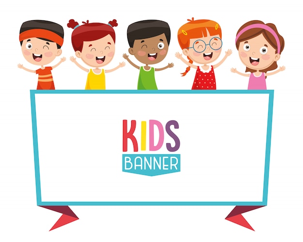 Vector illustration of kids banner