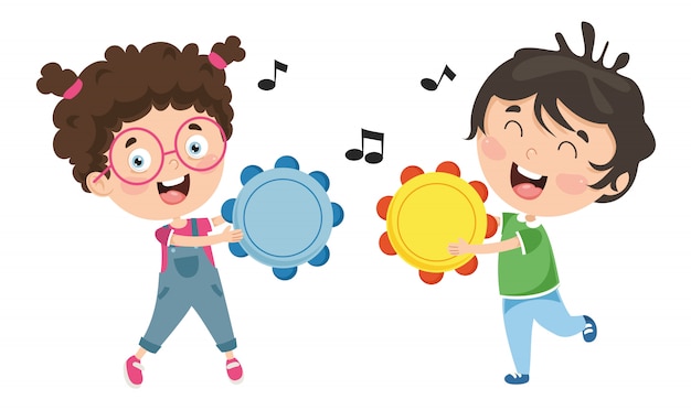 Illustrazione vettoriale di musica per bambini