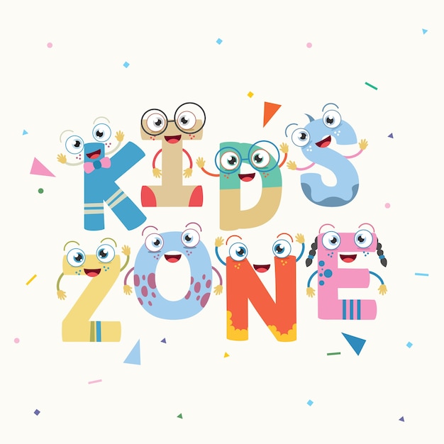 Vector illustration of kids zone background design