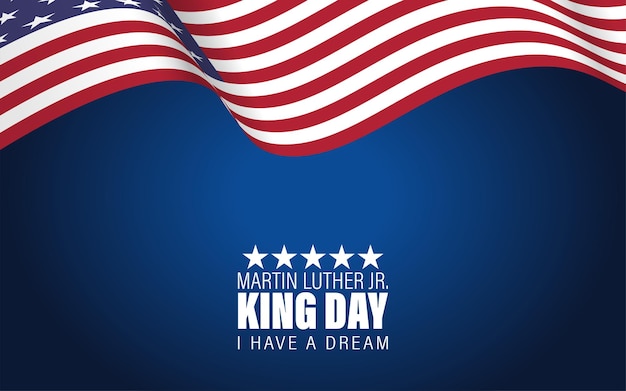 Векторная иллюстрация дня короля или дня Мартина Лютера Кинга