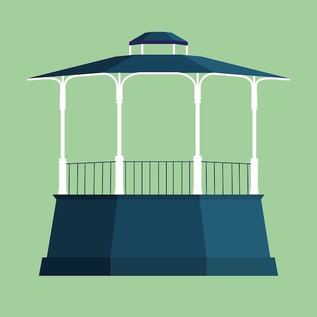 Vector illustration of a kiosk