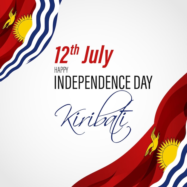 Vector illustration for kiribati independence day banner