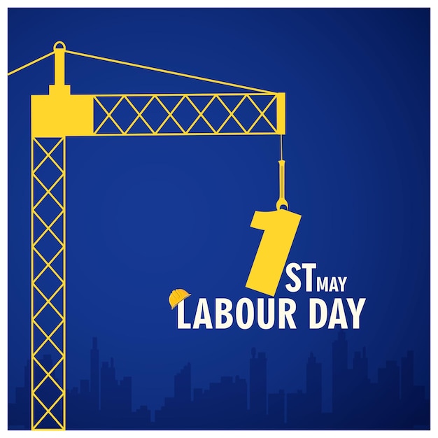 Vector illustration Labour Day Editable post banner template