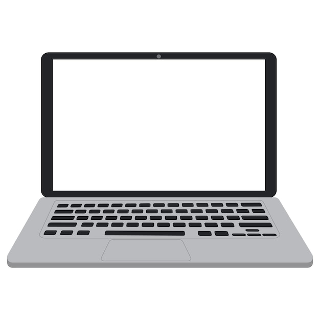 Vector vector illustration of laptop isolated on white background