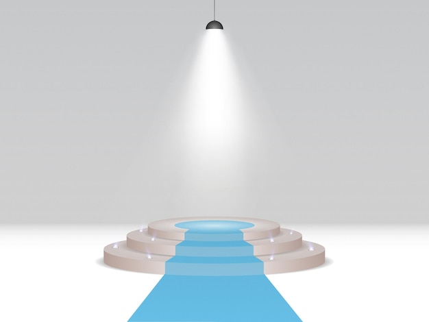 Vector illustration for laureates and winners. a pedestal or platform for honoring the winners.